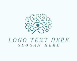 Interior - Flower Ornament Beauty Salon logo design