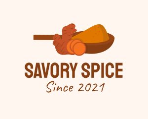 Condiments - Ginger Powder Spice logo design