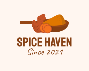 Spice - Ginger Powder Spice logo design