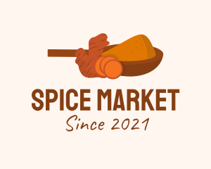 Ginger Powder Spice  logo design