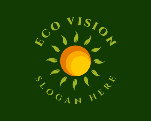 Sun Leaves Eco Farm logo design