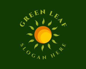 Sun Leaves Eco Farm logo design