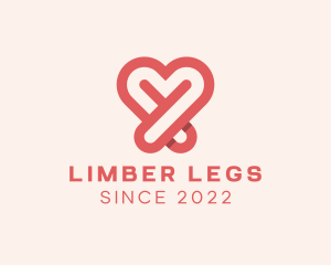 Legs - Romance Dating Heart logo design