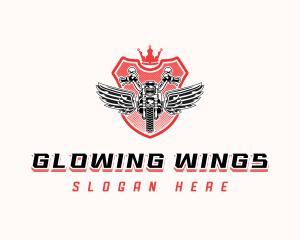 Garage Motorcycle Wings logo design