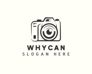 Vlogging - Lens Camera Photography logo design