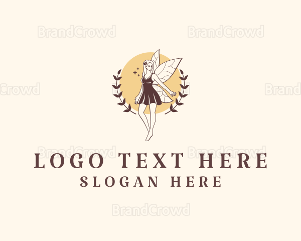 Beautiful Mythical Fairy Logo