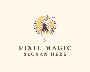 Pixie - Beautiful Mythical Fairy logo design