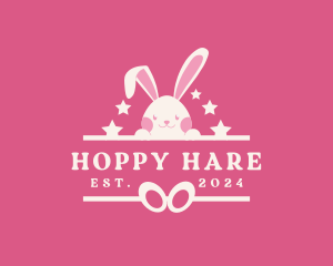 Retro Bunny Rabbit logo design