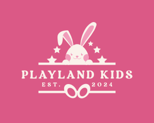 Retro Bunny Rabbit logo design