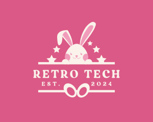 Retro Bunny Rabbit logo design