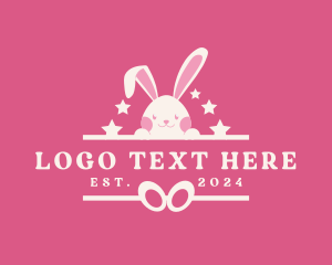 Kids - Retro Bunny Rabbit logo design