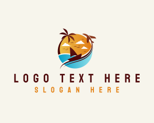 Travel Blogger - Beach Travel Vacation logo design