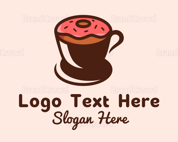 Coffee Donut Cup Logo