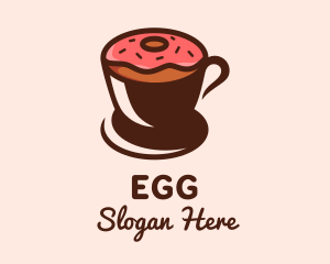 Coffee Donut Cup  Logo