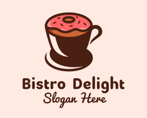 Brasserie - Coffee Donut Cup logo design