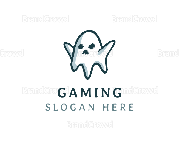 Creepy Halloween Ghost Logo