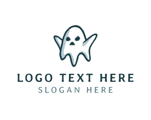 Casper - Creepy Halloween Ghost logo design