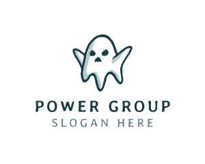 Creepy Halloween Ghost Logo