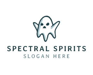 Creepy Halloween Ghost logo design