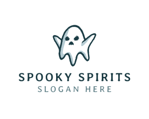 Creepy Halloween Ghost logo design