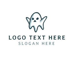 Creepy Halloween Ghost Logo