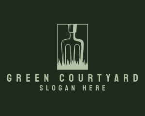 Courtyard - Eco Friendly Gardening Fork logo design