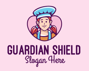 Apprentice Female Chef logo design