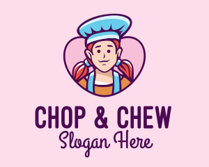 Apprentice Female Chef logo design