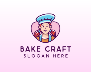 Female Chef Baker logo design