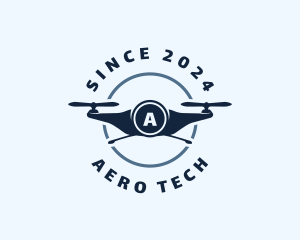 Quadcopter Tech Drone logo design