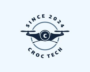 Quadcopter Tech Drone logo design