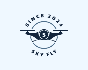 Quadcopter Tech Drone logo design