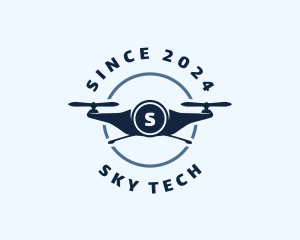 Quadcopter Tech Drone logo design