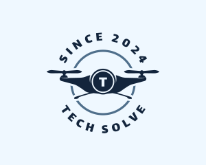 Quadcopter Tech Drone logo design