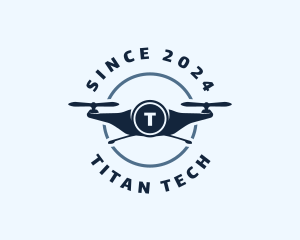 Quadcopter Tech Drone logo design