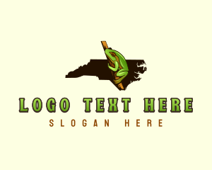 Map - North Carolina Frog logo design