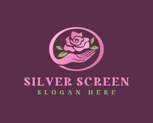 Floral Rose Leaf Hand Logo