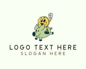 Mascot - Coin Piggy Savings logo design