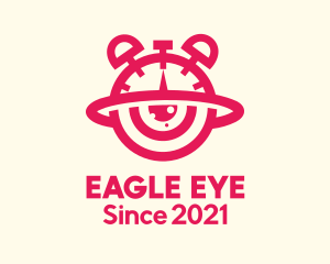 Red Eye Clock  logo design