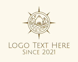 Trek - Mountaineering Camp Compass logo design