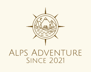 Alps - Mountaineering Camp Compass logo design