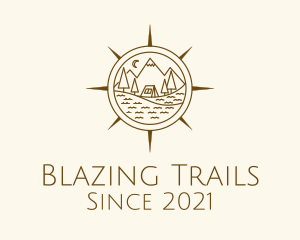 Mountaineering Camp Compass logo design