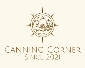 Mountaineering Camp Compass logo design