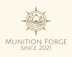 Mountaineering Camp Compass logo design