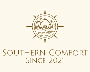 Mountaineering Camp Compass logo design