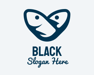 Aquatic - Blue Tuna Heart logo design