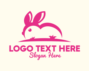 Bunny Ears - Pink Bunny Ears logo design