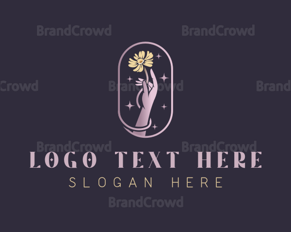 Mystical Flower Hand Logo