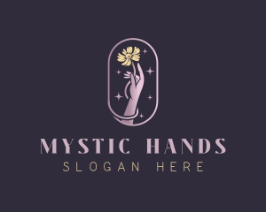 Mystical Flower Hand logo design