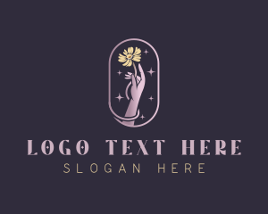 Floral - Mystical Flower Hand logo design